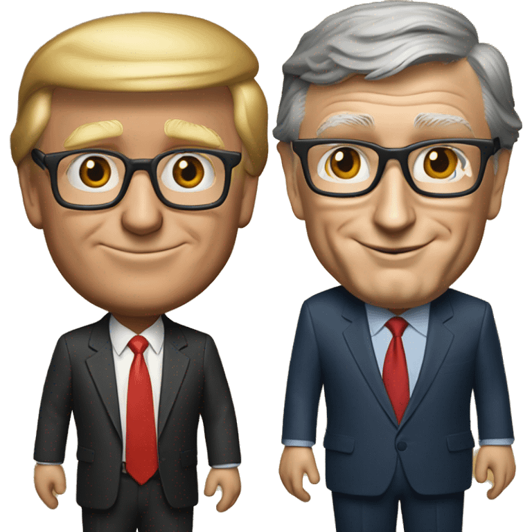 Donald Trump and Bill Gates emoji