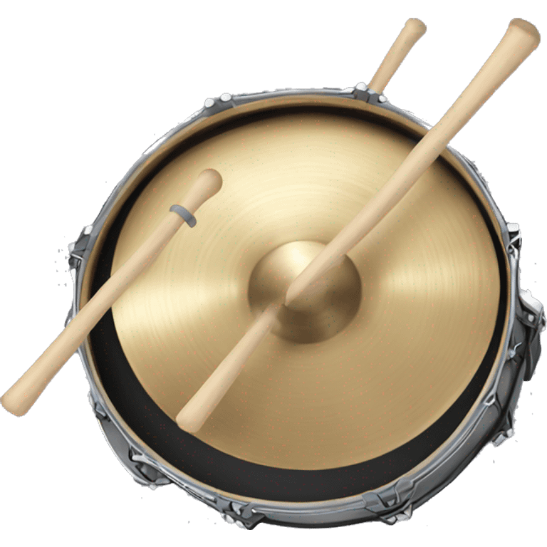 cymbal being hit by drum  emoji