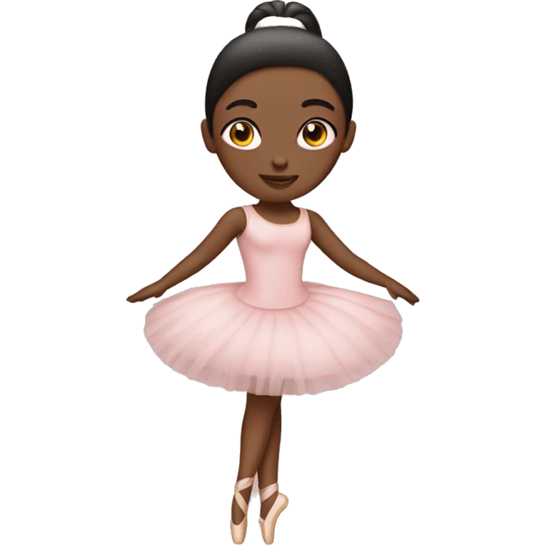 ballet lady with pair skin wearing soft pink dress  emoji