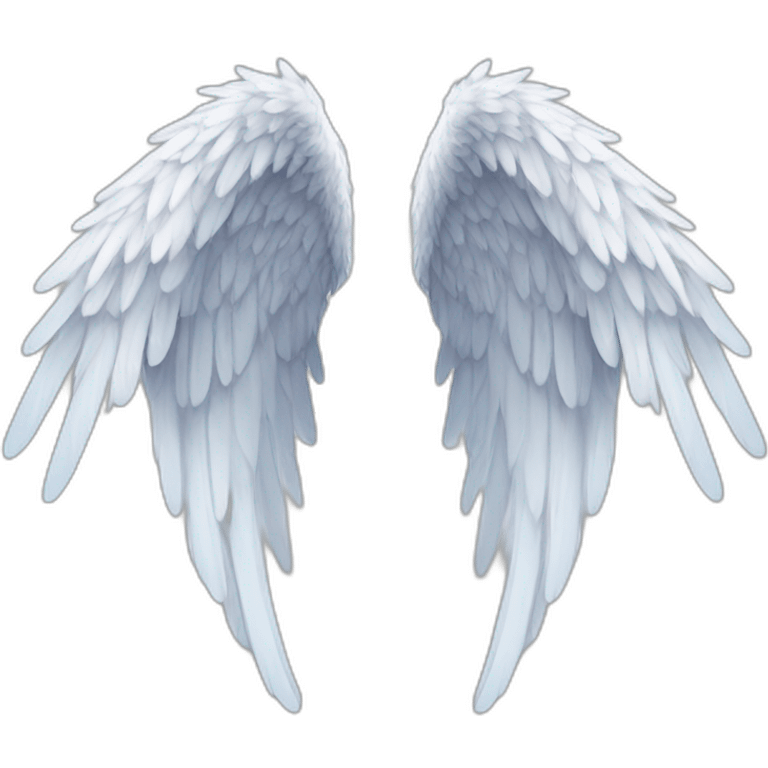 one pair of angel wings streched emoji