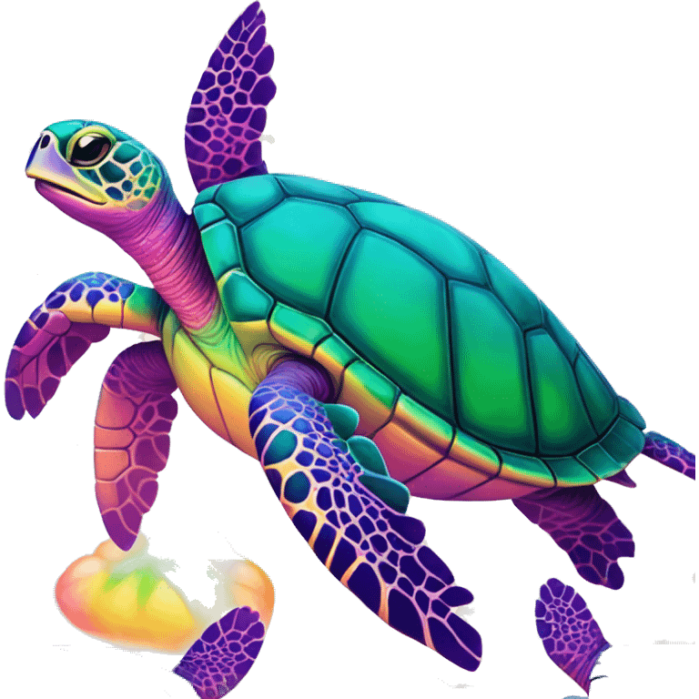 Lisa frank sea turtle  emoji