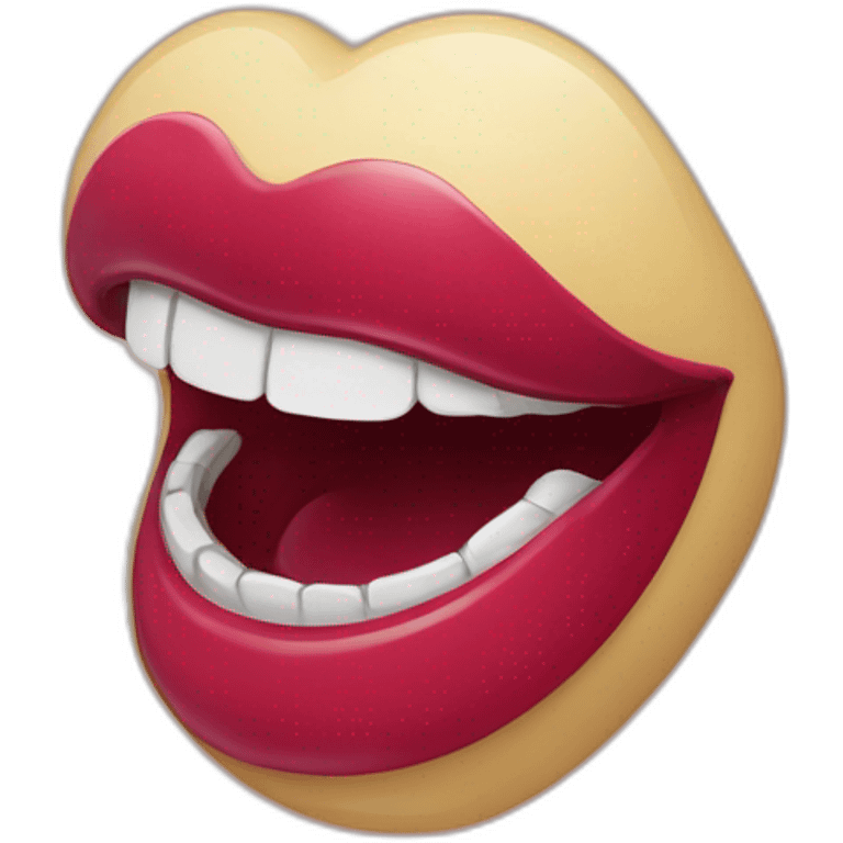 Une bouche avec un aphte emoji