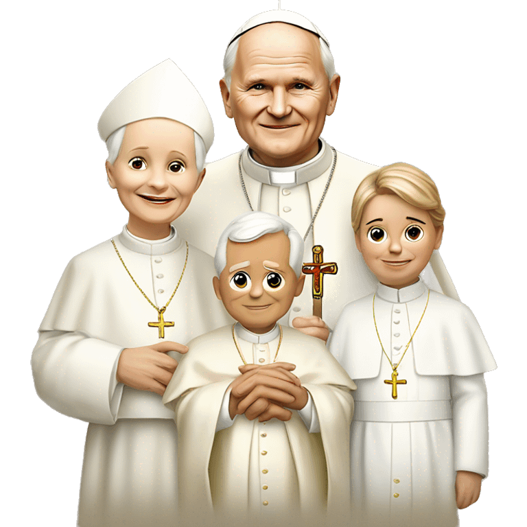 Pope John Paul II with family emoji