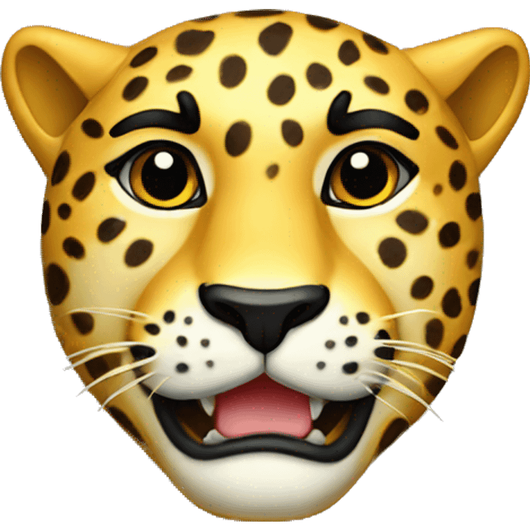 Leopard face badge emoji