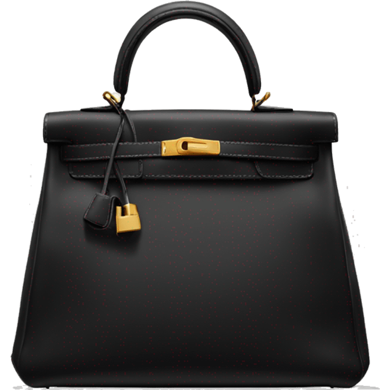 Black Hermès Kelly bag emoji