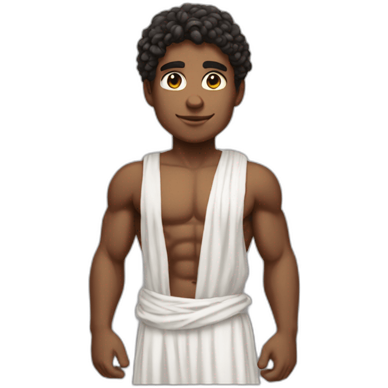 Young male greek god physique emoji