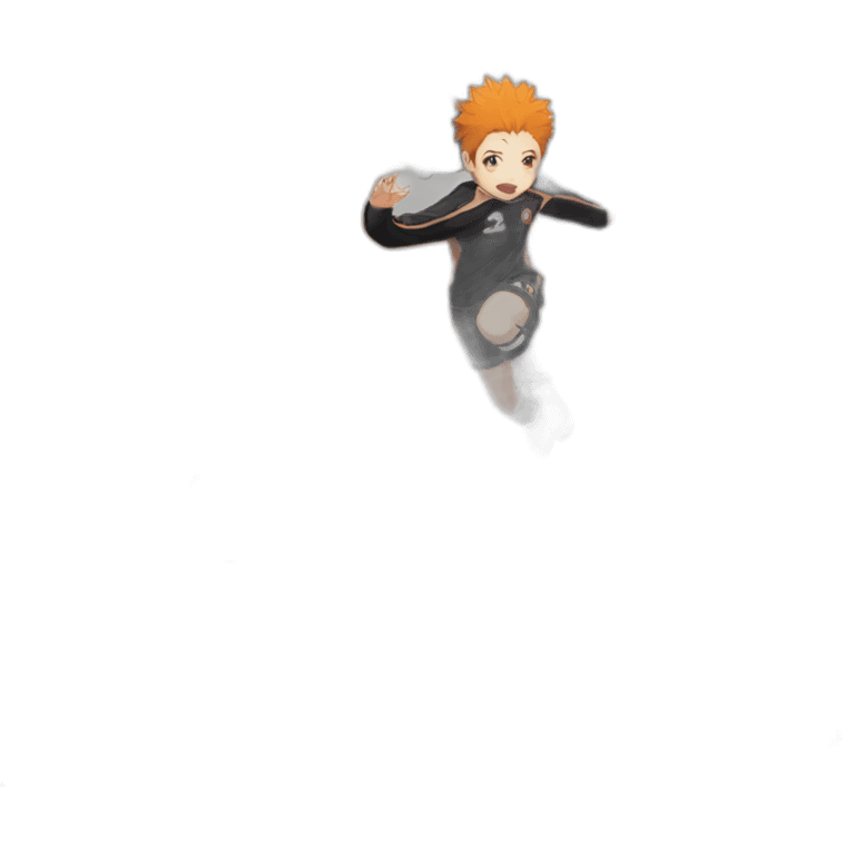 Hinata in haikyuu play football emoji