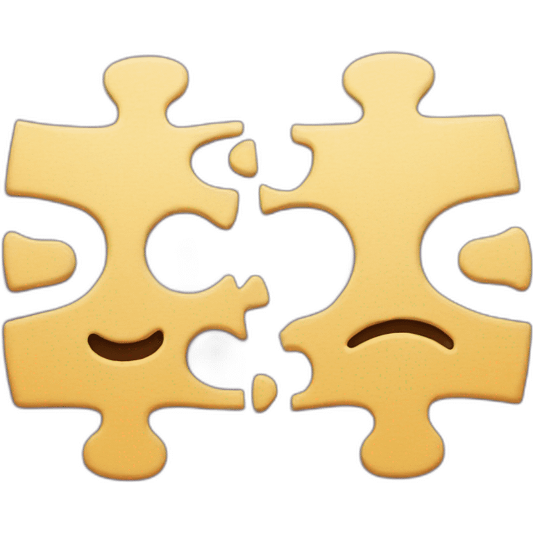 two detached puzzle pieces emoji