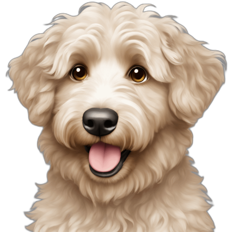 Beige aussiedoodle  emoji