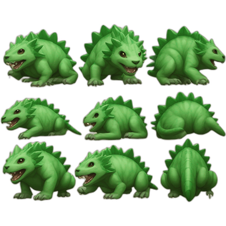 Green Tarasque six paws emoji