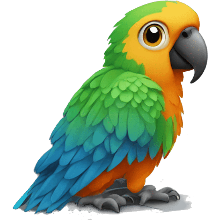 parrot with a laptop emoji