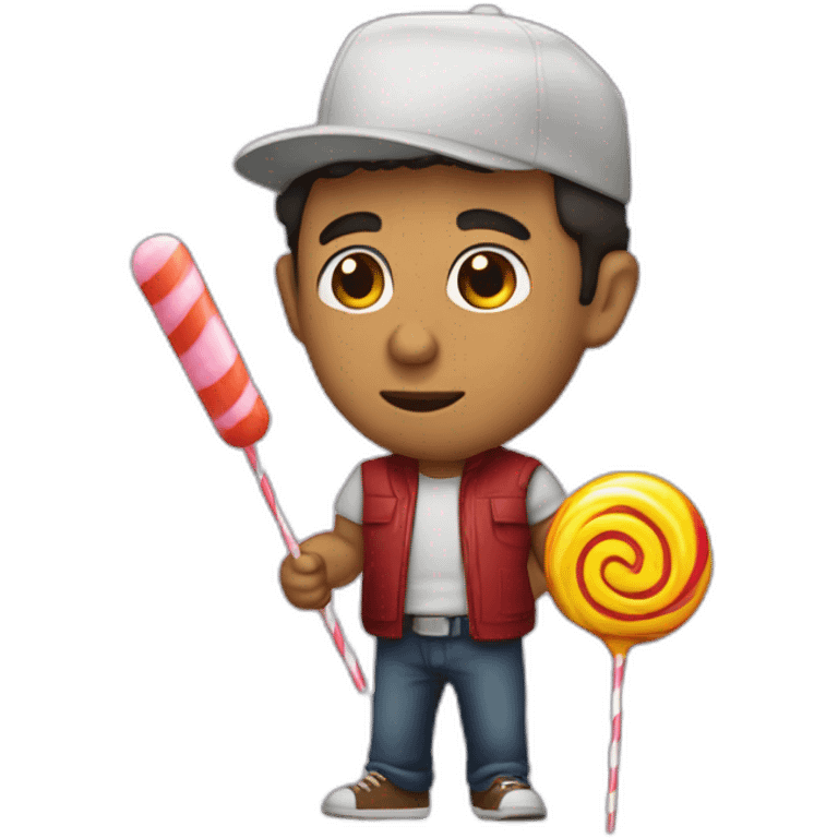 Manny Pardo with lollipop emoji