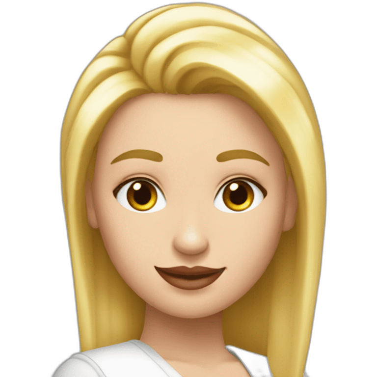 una chica rubia al estilo mr. mon opoly emoji