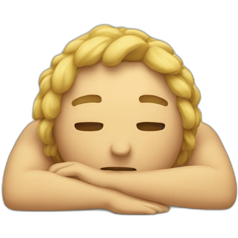 Emoji laying down holding head with hands with feet behind its head emoji