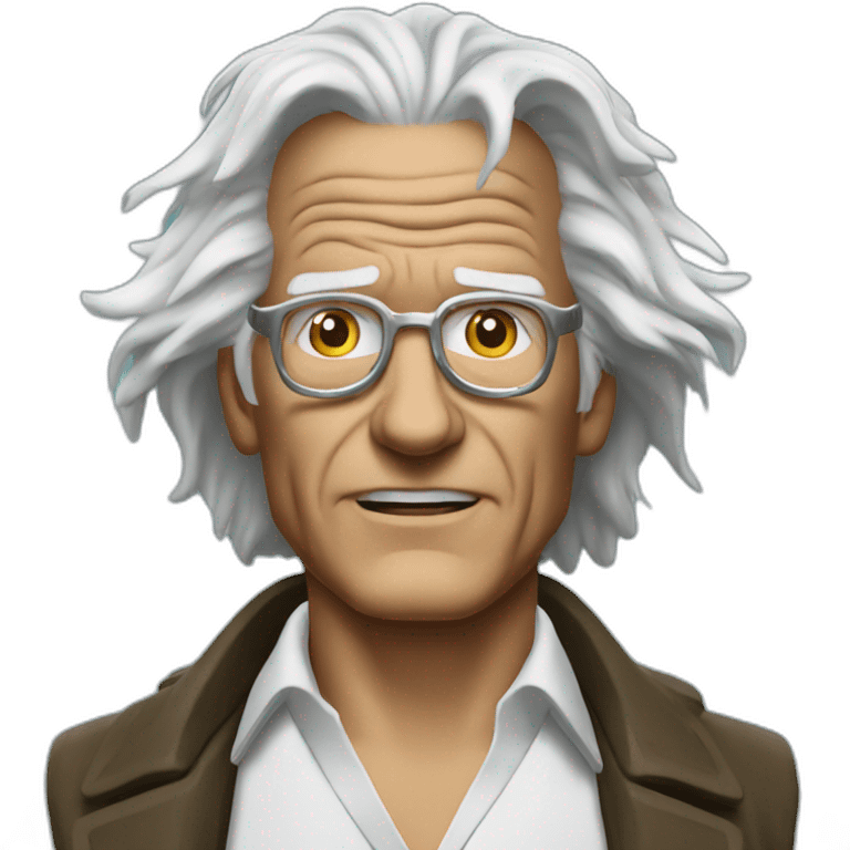 no glasses doc brown back to the future emoji