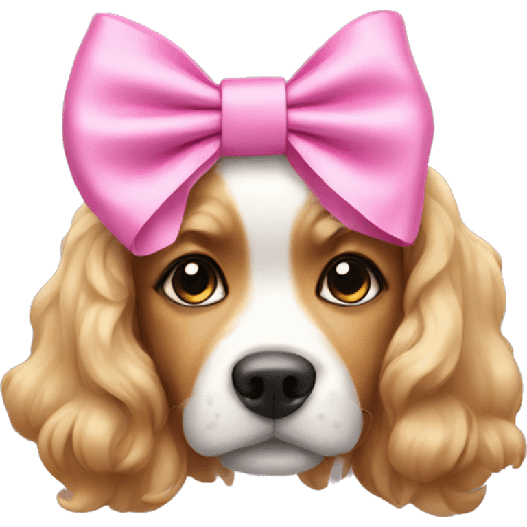 Dog with pink bow emoji