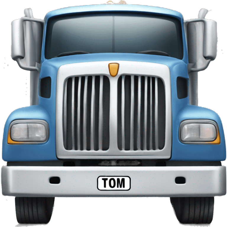 truck with parcels and on the license plate the name tom team emoji