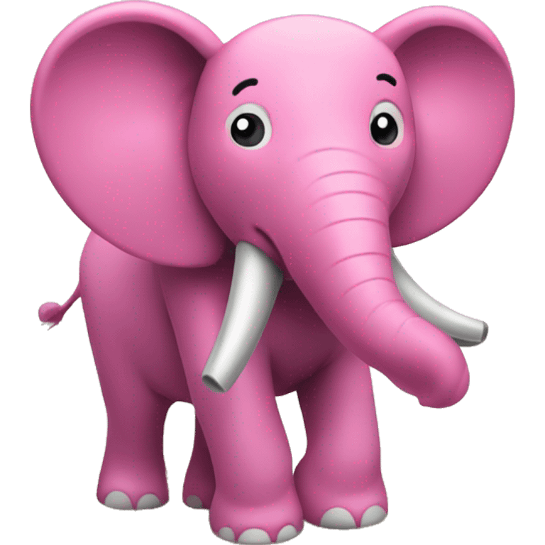 A pink elefant in a forest emoji