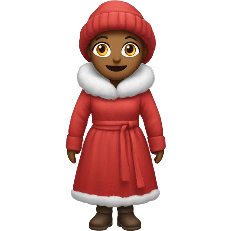 Red snow dress emoji