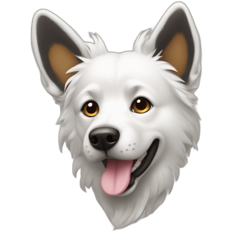 Perro prapso color blanco emoji