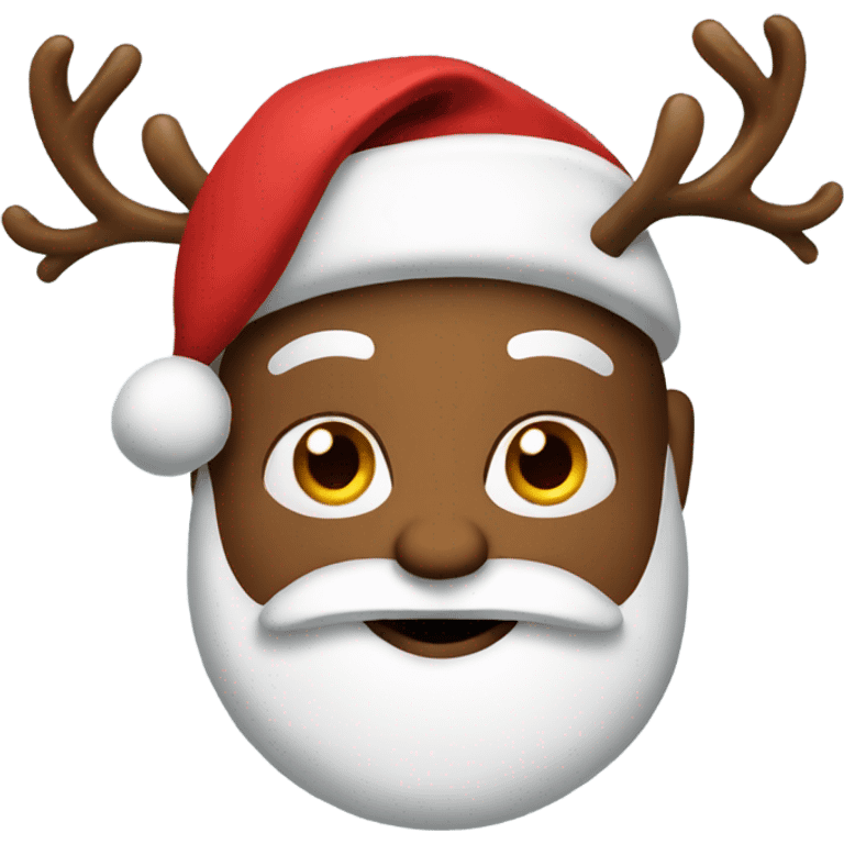 Santa on Rudolph  emoji