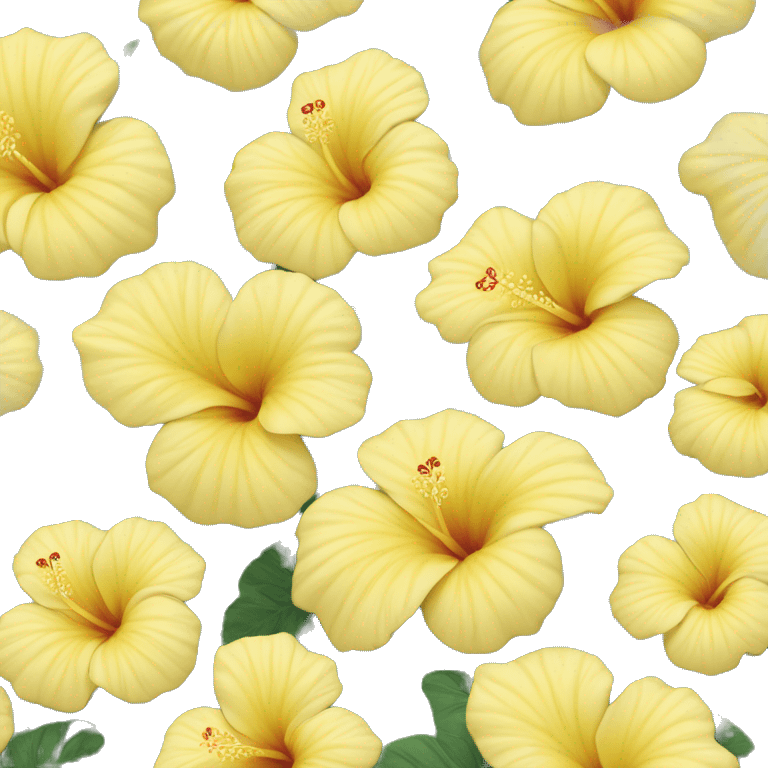 pastel yellow hibiscus emoji