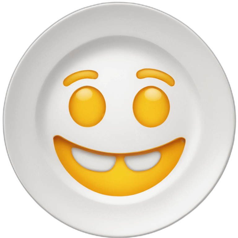 smile plate food and cutlery emoji