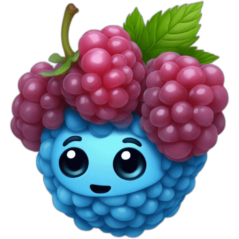 Blue raspberry emoji