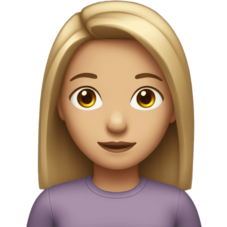 girl with straight medium hair emoji