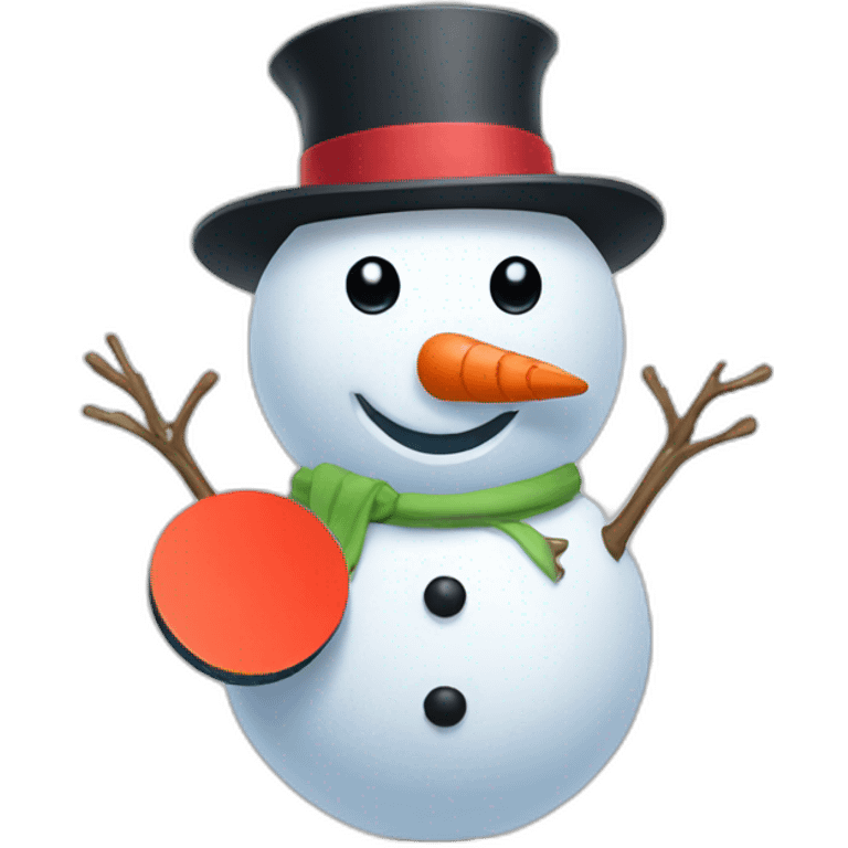 Snowman ping-pong emoji