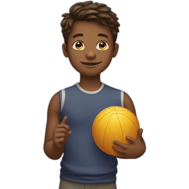 Boy holding a ball emoji