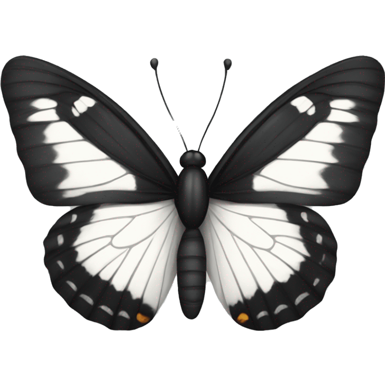 Black and white butterfly emoji