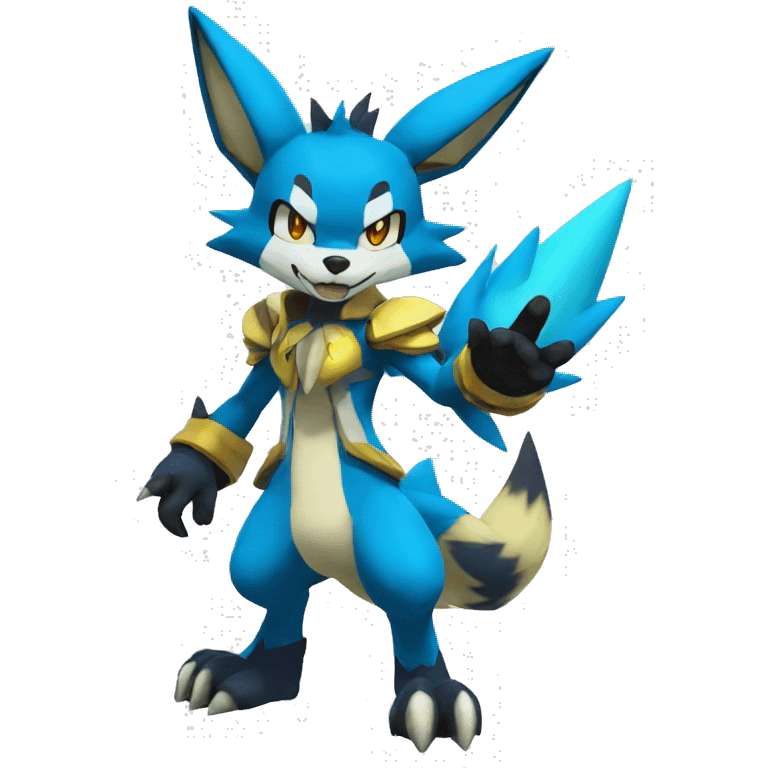 Lucario-Zeraora full body emoji