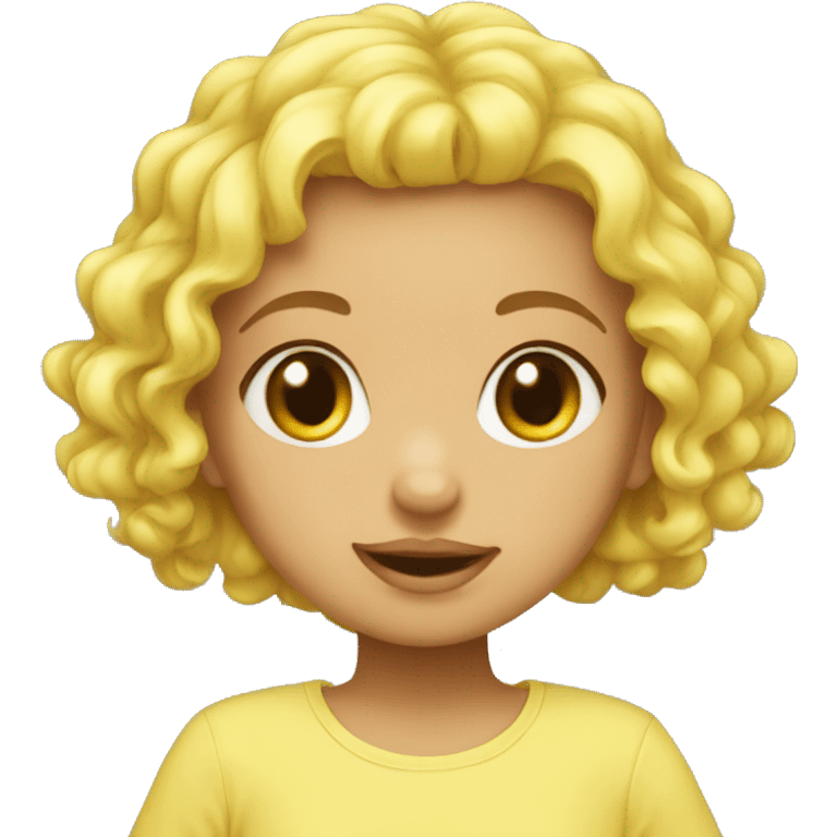 cute head emojis girl baby yellow emoji