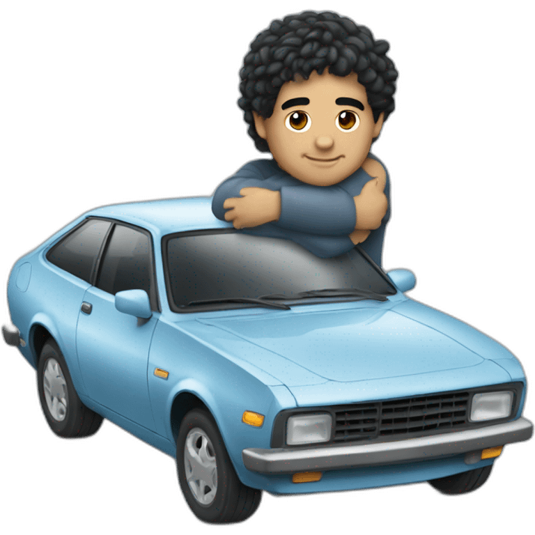 Maradona hugging car emoji