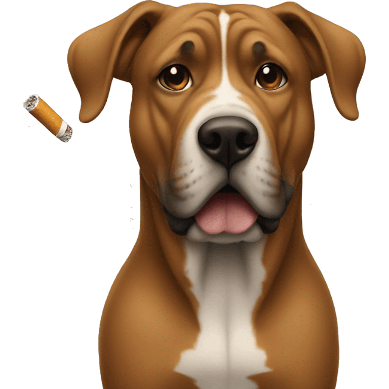 big dawg with a cigarette emoji