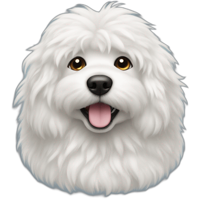 fluffy white dog emoji