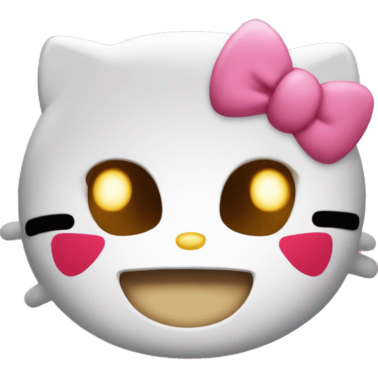 A hello kitty dying of laughter emoji