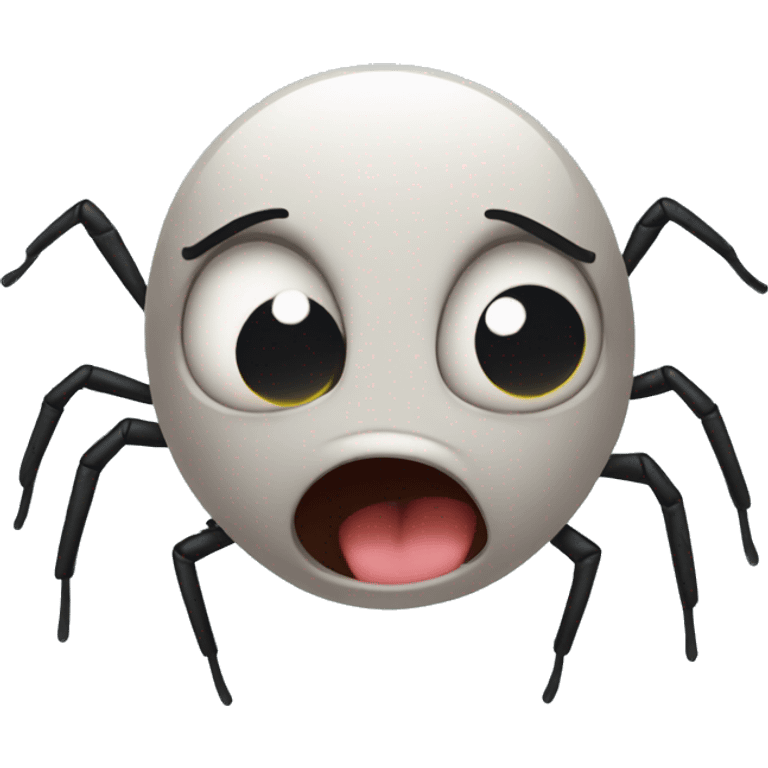 Crying spider emoji