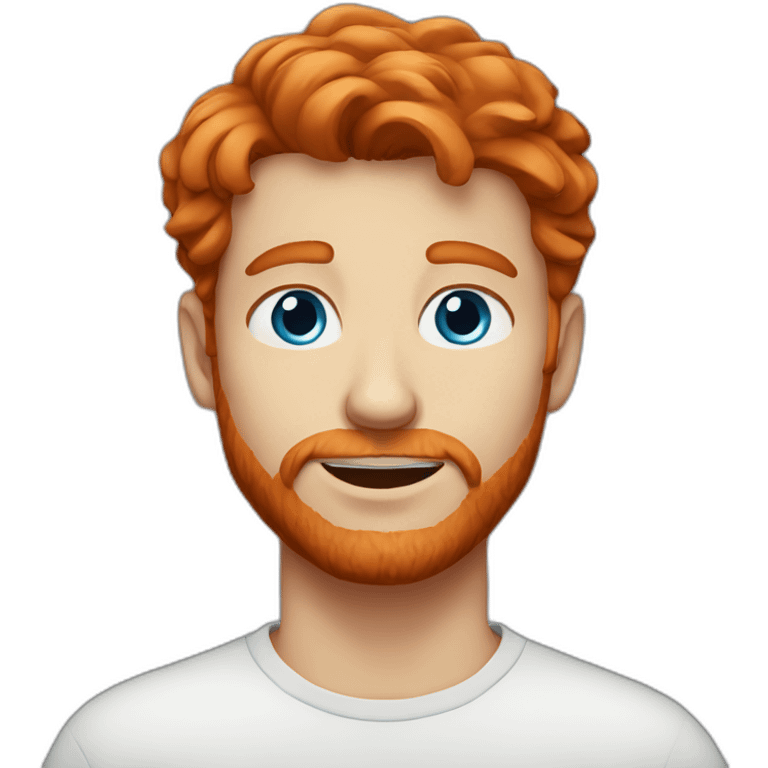 Redhead guy with blue eyes emoji