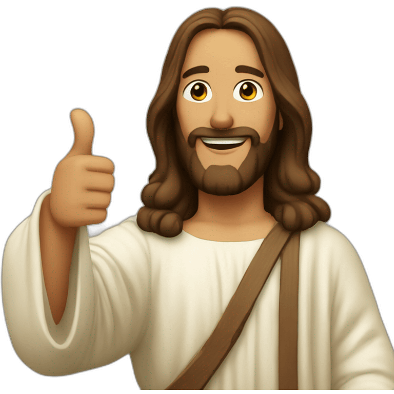 jesus thumbs up emoji