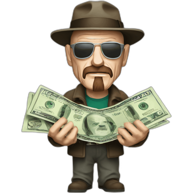 Walter white doing a money spread emoji