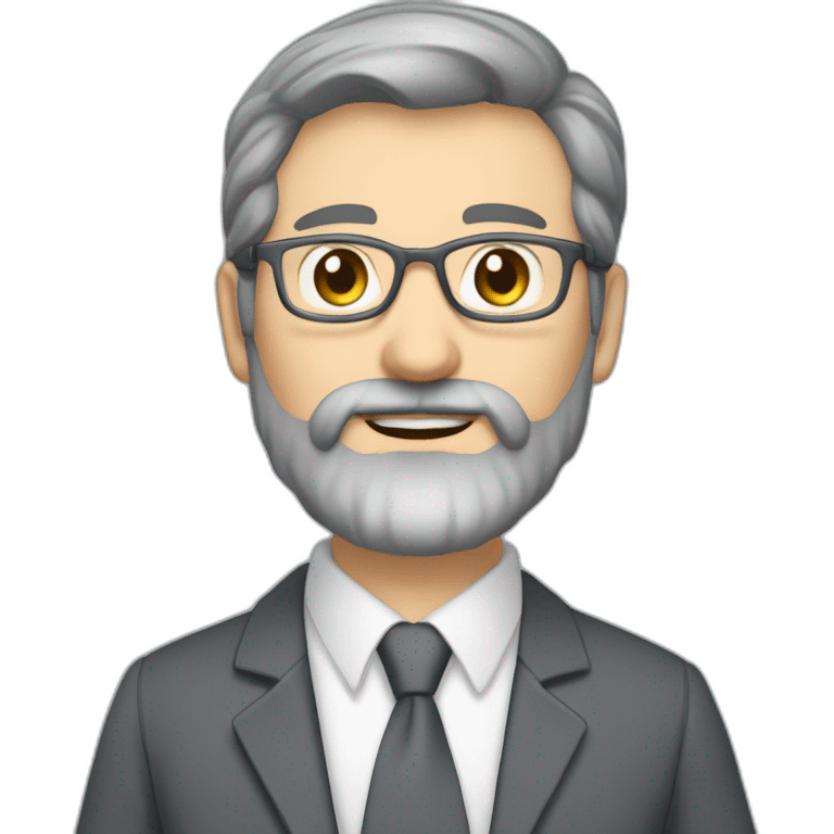 husband caucasian age 55 dark gray hair trimmed beard wearing business suit holding bible, wife asian age 55 dark hair nurse uniform, no children emoji