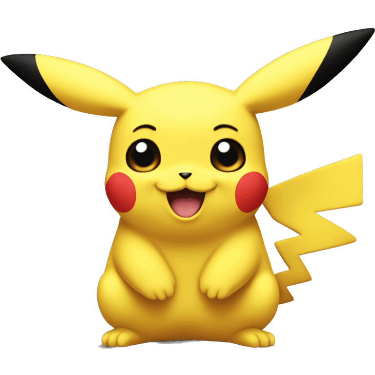 Pikachu extrem am lachen emoji