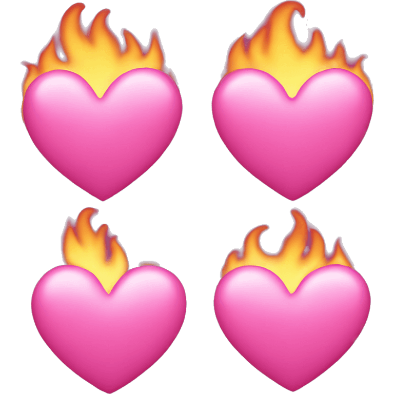 Flaming pink heart  emoji