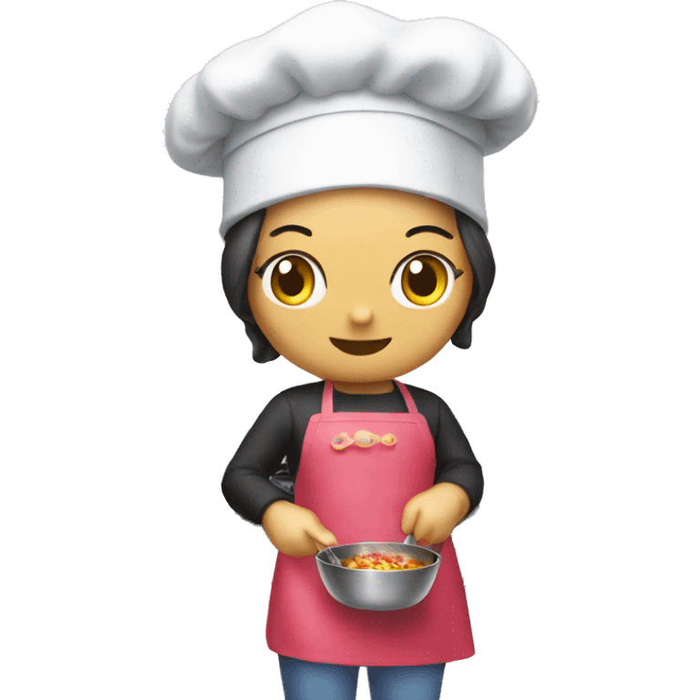 Hello kitty cooking emoji