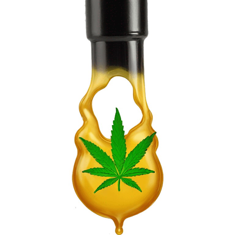 cannabis rosin dripping from a press emoji