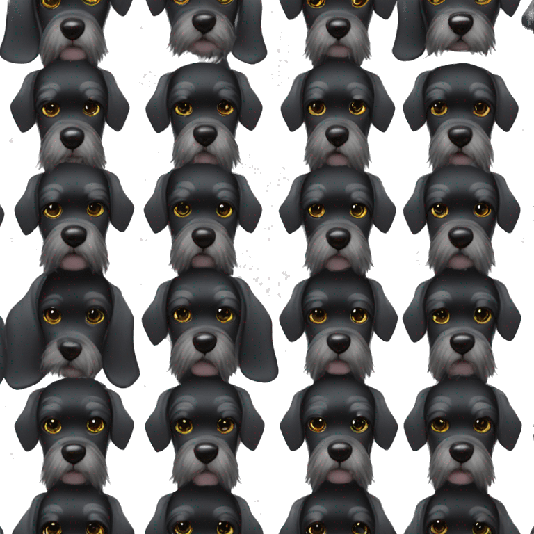 Black mini schnauzer emoji