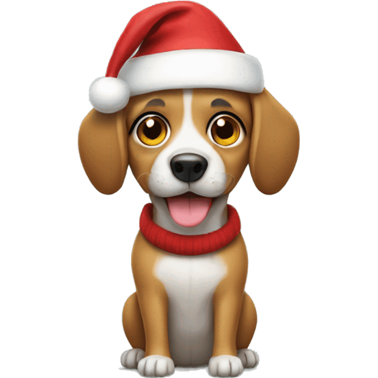 Dog with Santa hat  emoji