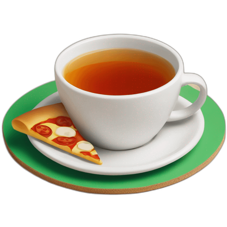 tea cup on a pizza coaster emoji